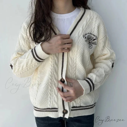 Book TTPD Embroidered V-neck Cardigan cardigans-241228