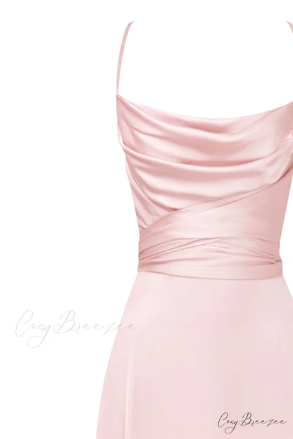 Boudoir Misty Rose Charming Silk Slip Dress L / Misty Rose