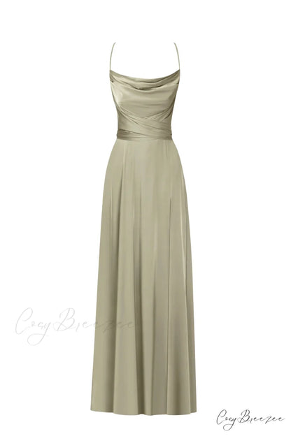 Boudoir Olive Stylish Silk Slip Dress XXS / Olive
