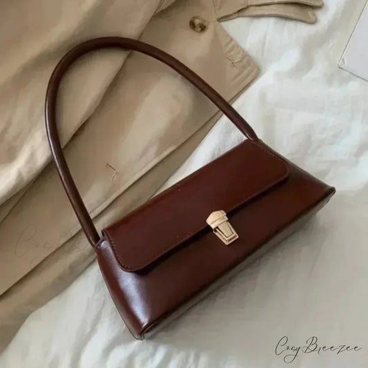Bow Underarm Shoulder Bag DarkBrown shoulder-250126