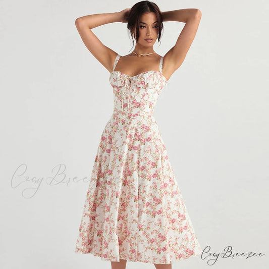 Bralette Dress Graceful With Waistcoat Set S / Pink