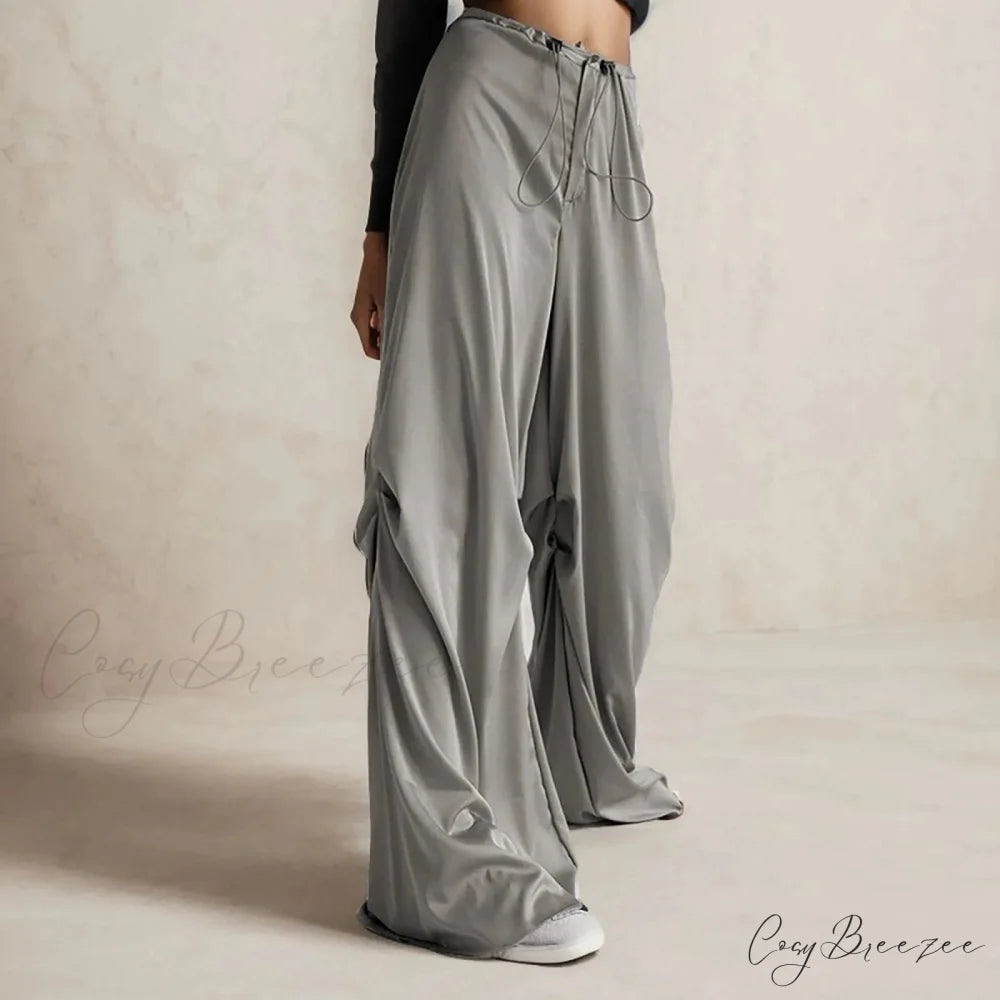 Breathable Chiffon Culotte Wide Pants pants-241228