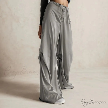 Breathable Chiffon Culotte Wide Pants pants-241228