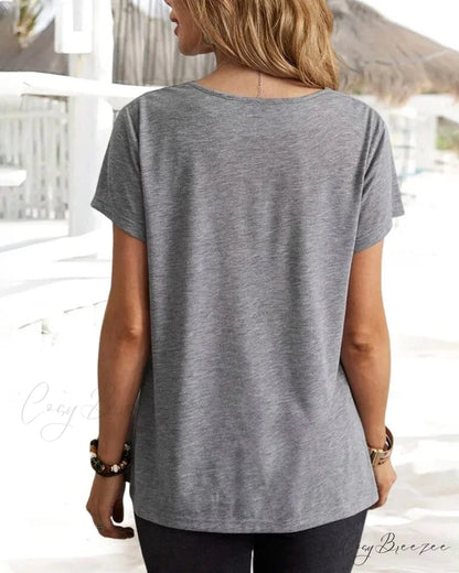 Brief T-shirt - Neck Cowl Sleeves