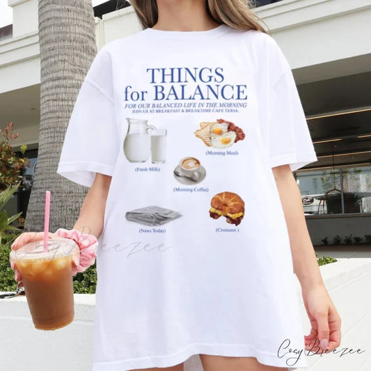 Brunch Fan Large Fit Tee WHITE / S t-shirt-250223