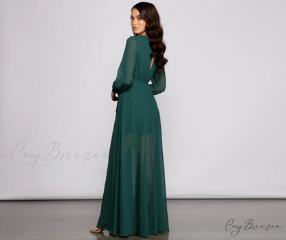 Bryn Chiffon Stylish A-Line Formal Dress