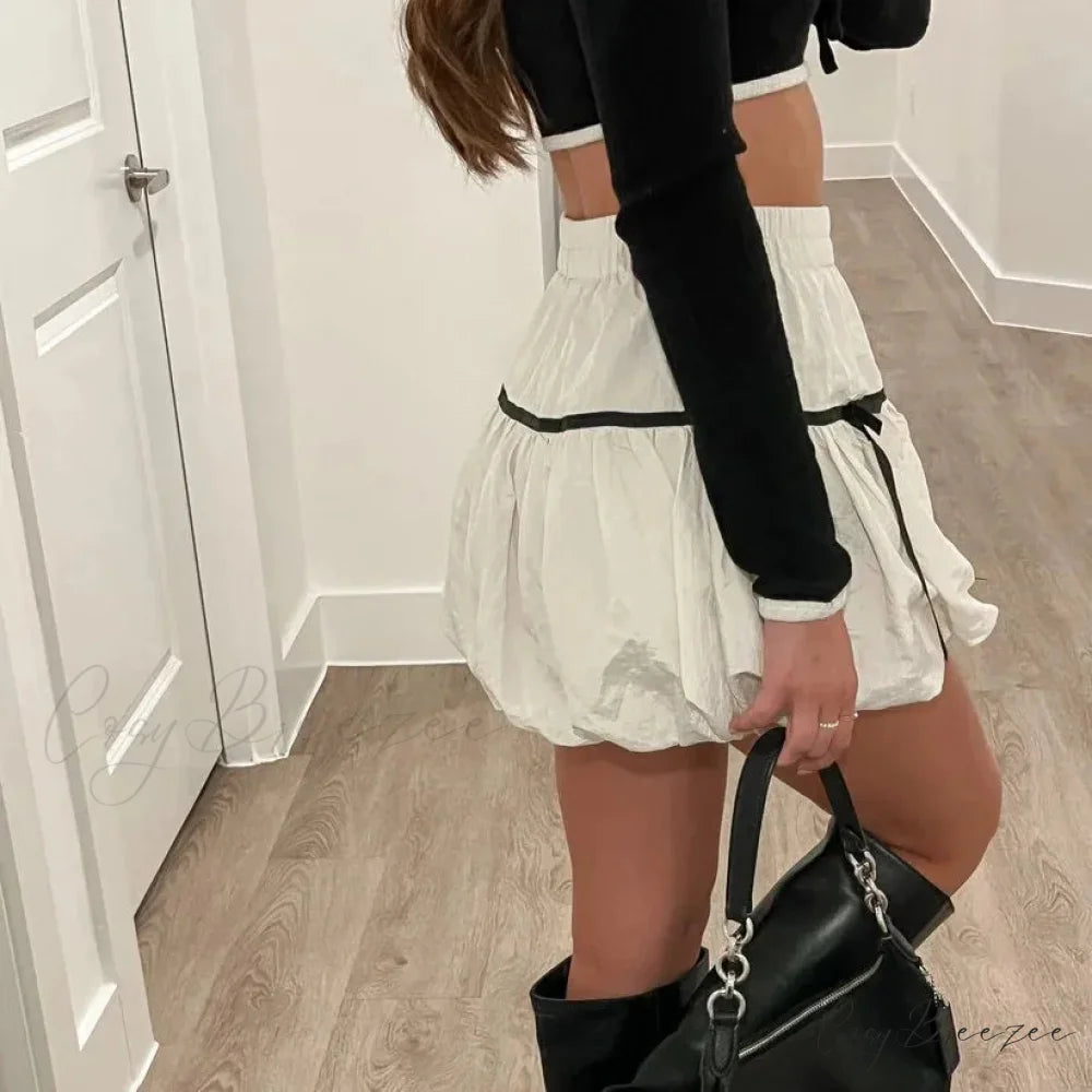 Bubble High Waist Balloon Skirt skirts-250223