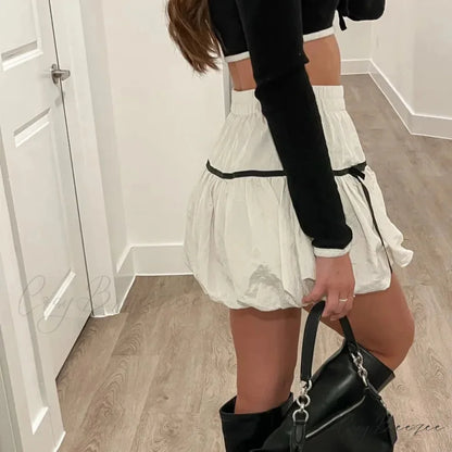 Bubble High Waist Balloon Skirt skirts-250223