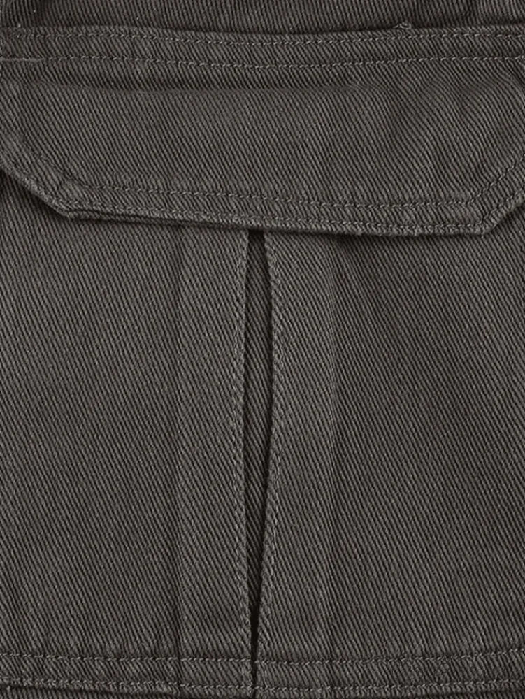 Buckle Strap Graceful Printed Cargo Jeans