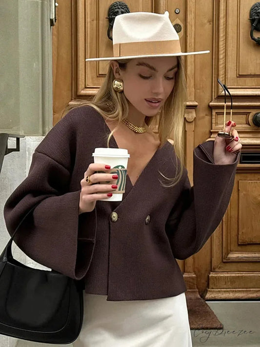 Burgundy Loose Full Sleeve Cardigan cardigans-241228