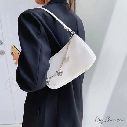 Butterfly Chain PU Leather Travel Shoulder Bag shoulder-250126