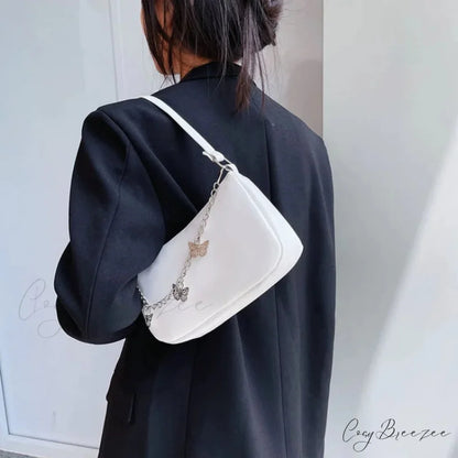 Butterfly Chain PU Leather Travel Shoulder Bag shoulder-250126