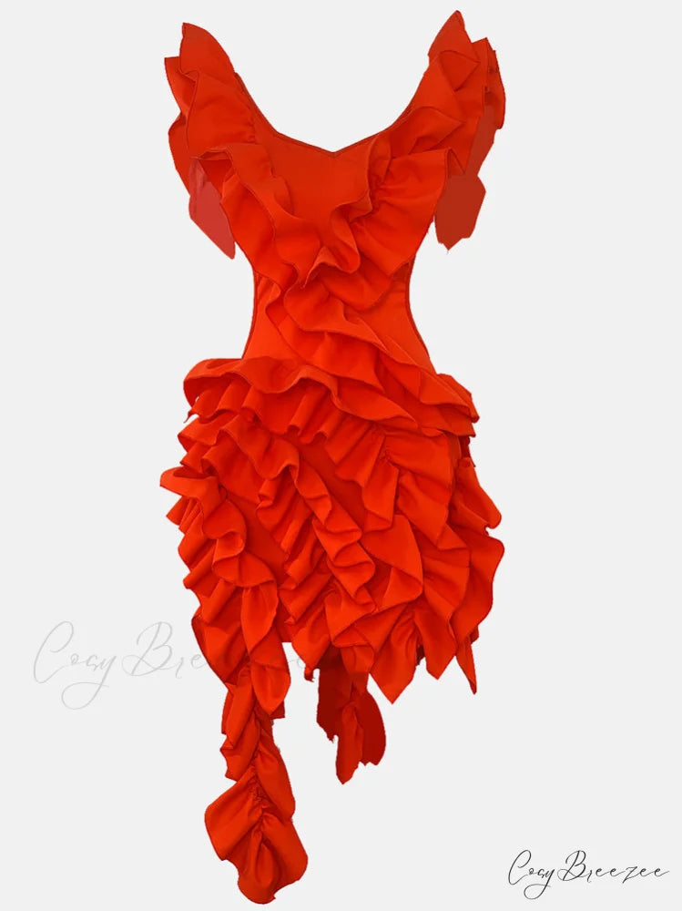 Butterfly Short Sleeve Trendy Bodycon Mini Dress