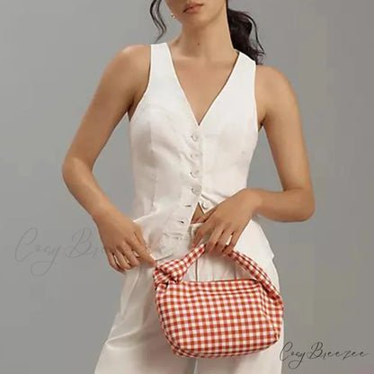 Button-Down Waistcoat Crop Top croptop-250223