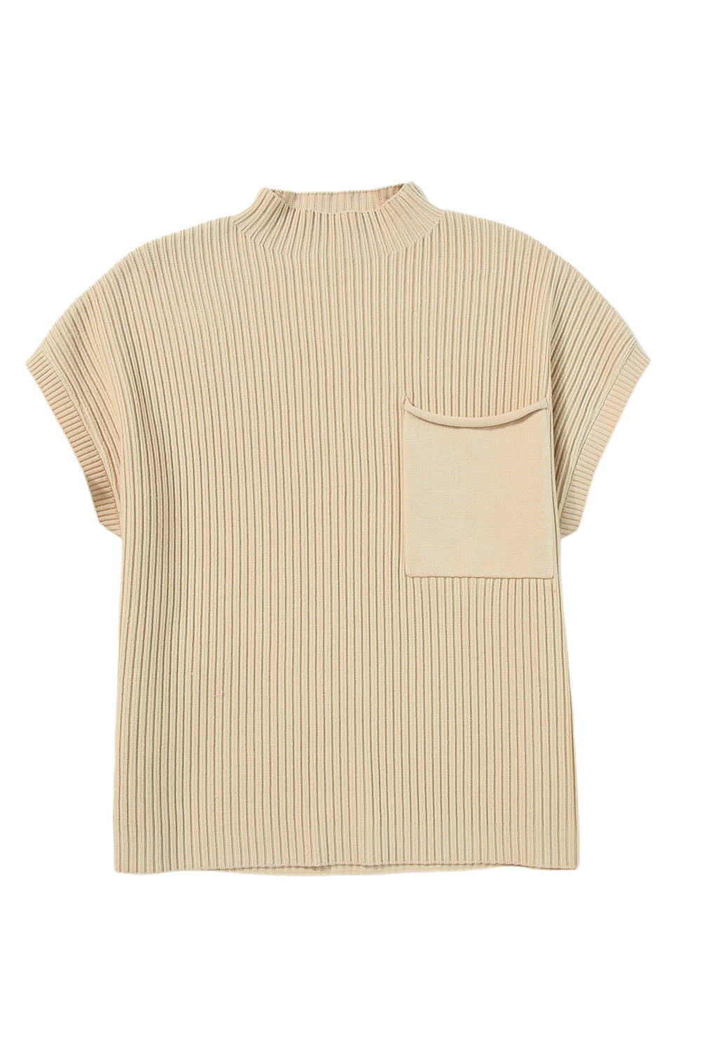 Arm Oatmeal Brief Knit Patch Ribbed with Sweater Pocket