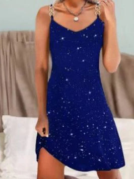 Sparkling Rhinestone Halter Neck Slim Fit Party Dress