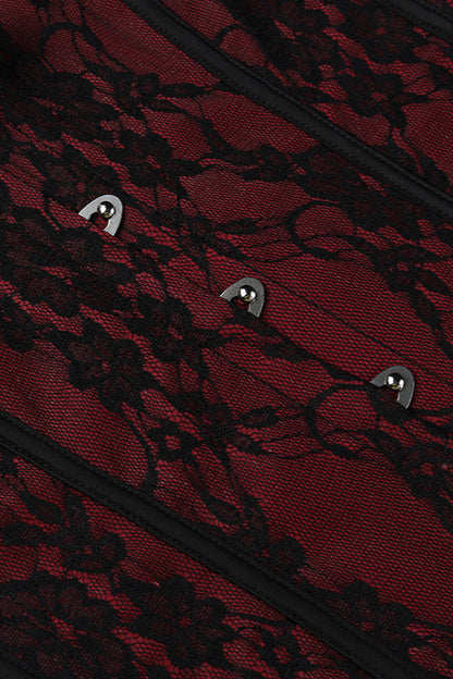 Gothic Lace Strapless Lace-Up Corset