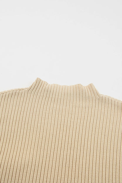 Arm Oatmeal Brief Knit Patch Ribbed with Sweater Pocket