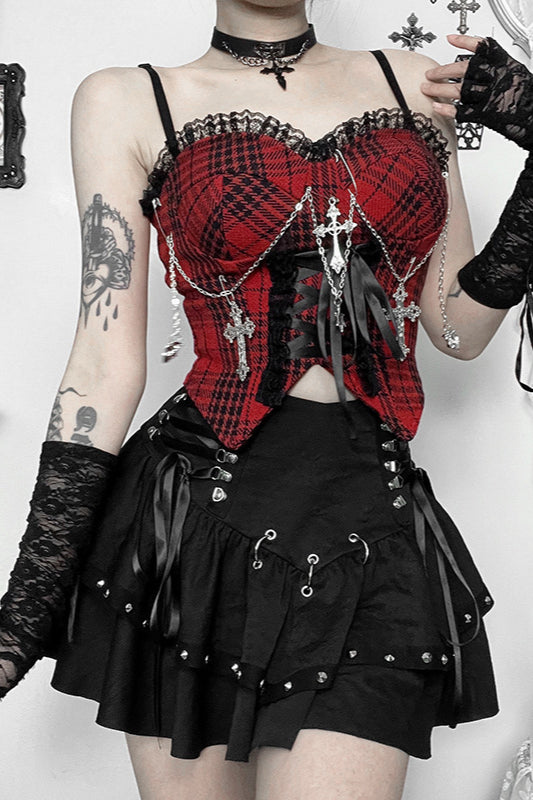 Heavy Metal Bodycon Mini Skirt