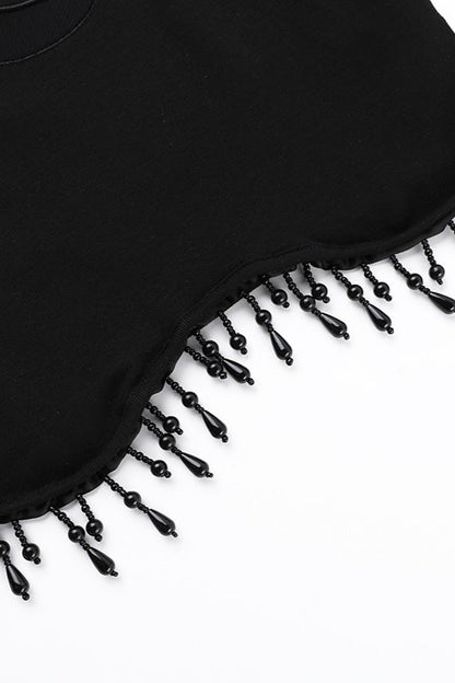 Gothic Moon Chain Knit Top