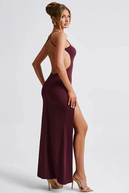 Summer Sexy Split Dress Slim Fit Spaghetti Strap Party Dress