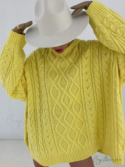 Cable Knit Leg Trendy Warmers With Flare