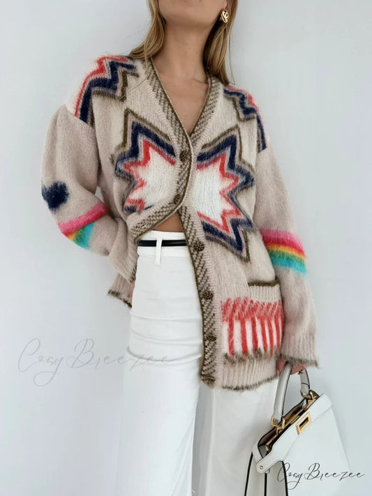 Caesars Charming Palace Cardigan Khaki / XS