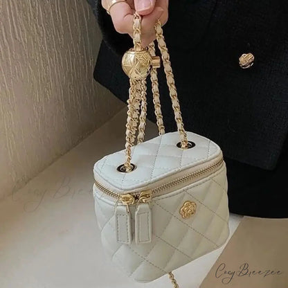 Camellia Rhombus Chain Bucket Crossbody crossbody-250126