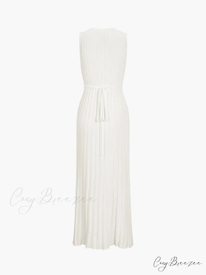 Camille Knit Graceful Pleat Maxi Dress