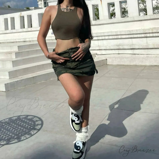 Camo Cargo Pocket Skirt camouflage / S skirts-250223