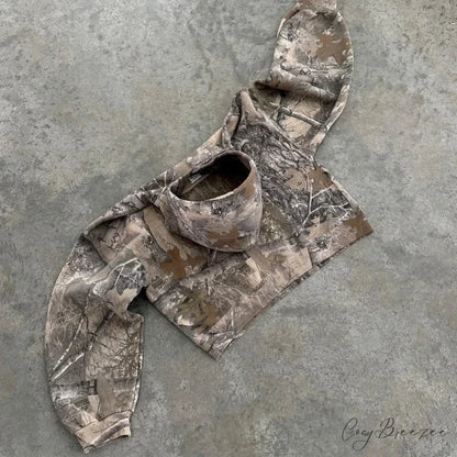 Camo Printed Oversized Hoodie hoodies-241228