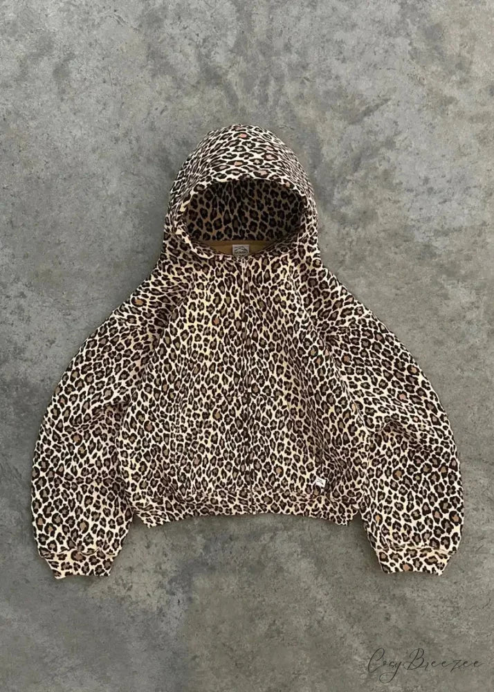 Camouflage Zip-Up Hoodie hoodies-241228