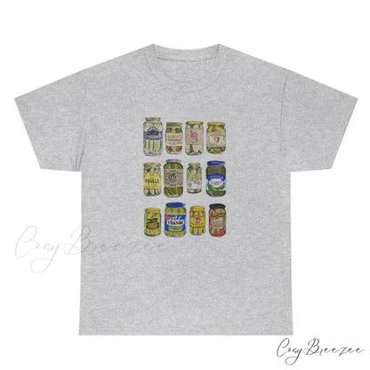 Canned Pickles Stylish Graphic Print Tee GRAY / XXL