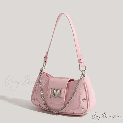 Canvas Y2K Stars Pattern Crossbody Pink(24x14x6cm) crossbody-250126