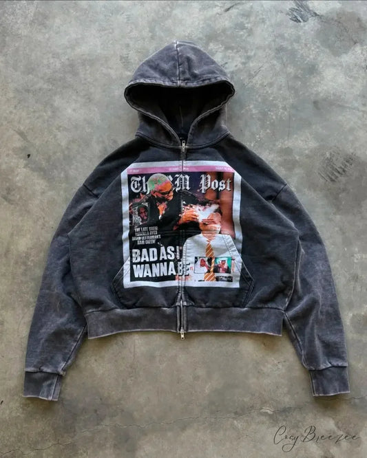 Cardigan Hooded Hoodie black 1 / S hoodies-241228