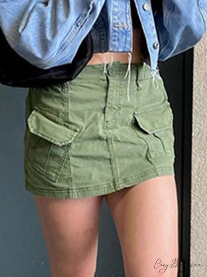 Cargo Loose Graceful Fit Pants Green / S