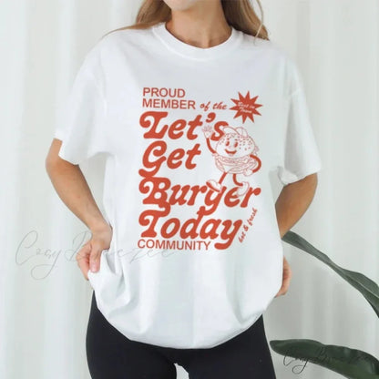 Cartoon Burger Stylish Graphic Tee