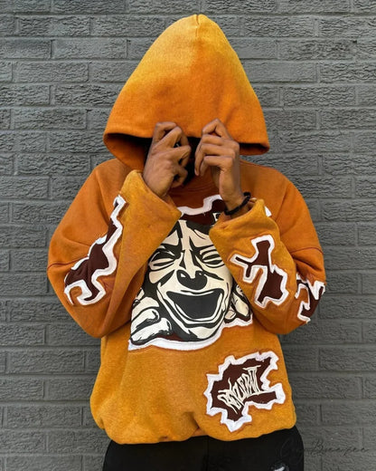 Cartoon Patch Embroidery Fashion Hoodie hoodies-241228