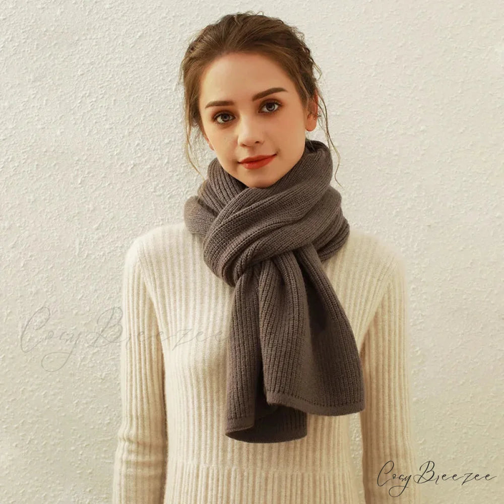 Cashmere Scarf for Women - Thick and Warm Winter Scarf gray / L170cm W30cm