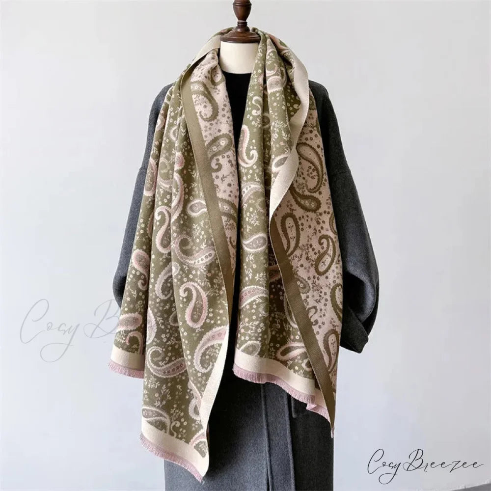 Cashmere Shawl Wraps Winter Scarf coffee scarf-241228