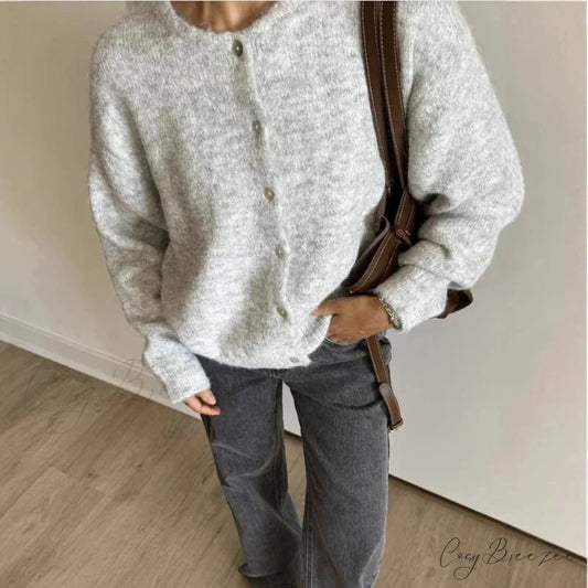 Cashmere Soft Single-breasted Knit Cardigan cardigans-241228