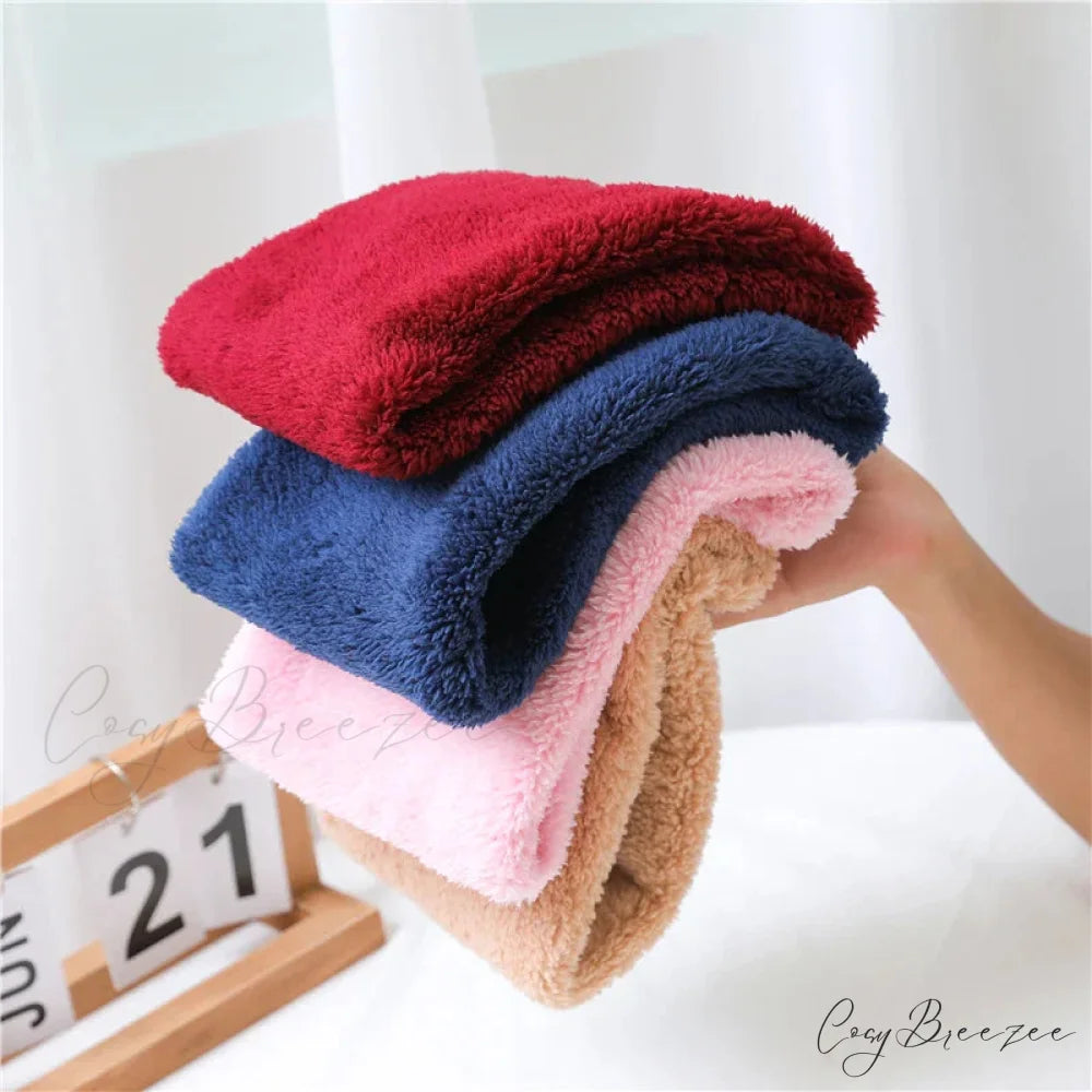 Cashmere Warm Color Ring Plush Thick Outdoor Sports Neckerchief Muffler Scarf