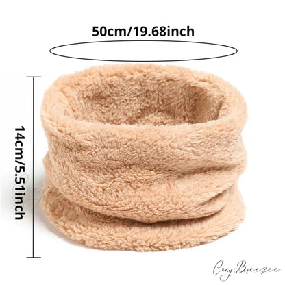 Cashmere Warm Color Ring Plush Thick Outdoor Sports Neckerchief Muffler Scarf
