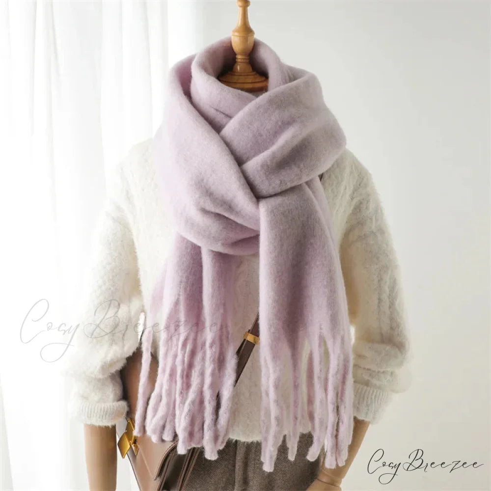 Cashmere Winter Pashmina Blanket Wrap - Thick and Soft Scarf LAVENDER