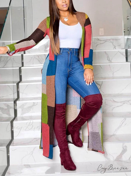 Casual Chains Graceful Irregular Denim Jacket Multicolor / M