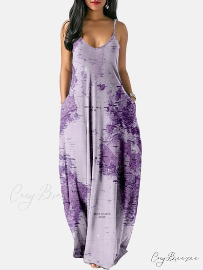 Casual Low Waist Ruched Trim Classic Baggy Cargo Pants - White Purple / S