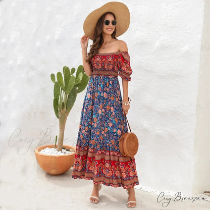 Casual Midi Sexy Elegant Beach Vacation Boho Dress