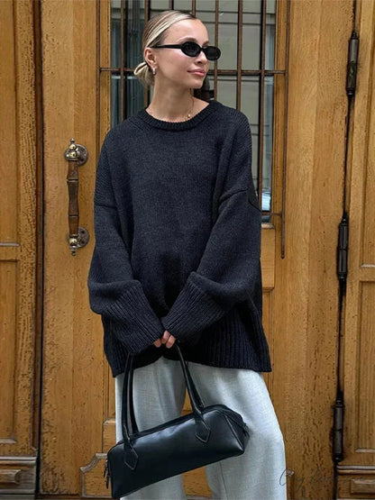 Casual Retro Long Sleeve Sweater swraters-241228