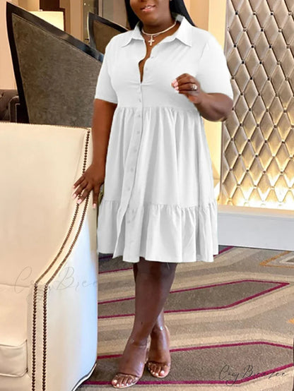 Casual Solid Back Trendy Cut Out T-Shirt Dress