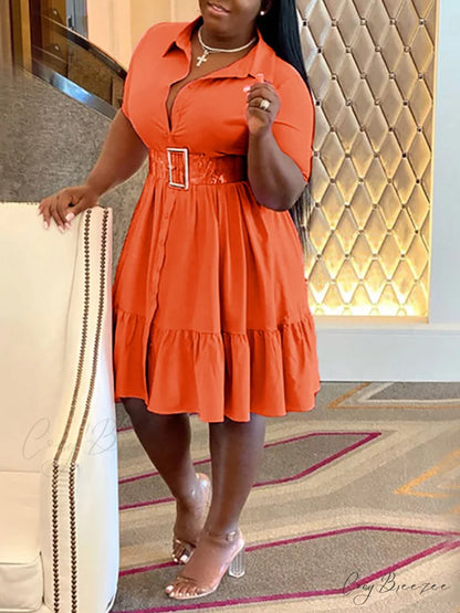 Casual Solid Back Trendy Cut Out T-Shirt Dress